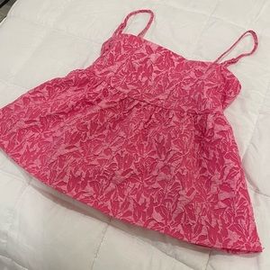 Pink THML peplum top size S